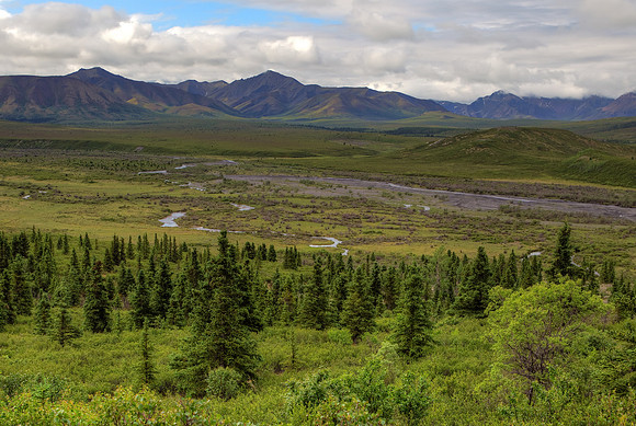 11.2 MB, 4196 x 2815: The vastness of Alaska's Denali National Park during a late summer evening.